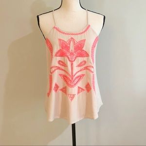 Blu Pepper Embroidered Tank Top | Size Small